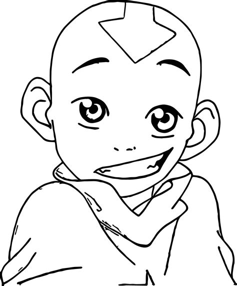 avatar the last airbender coloring pages aang|More.